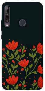 Чехол Червоний цвіт для Huawei P40 Lite E