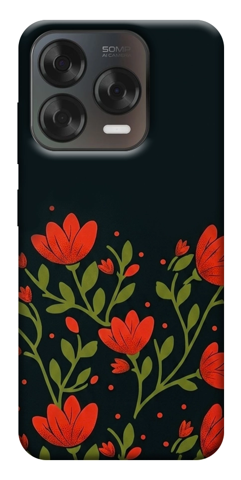 Чехол Червоний цвіт для ZTE Nubia V70 Design