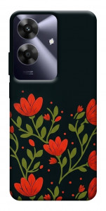 Чехол Червоний цвіт для Realme Note 60x