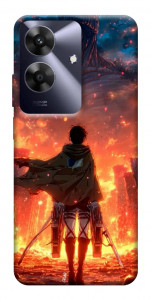 Чехол Attack on titan eren для Realme Note 60x