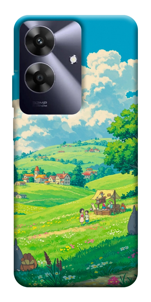 Чехол Miyazaki landscape для Realme Note 60x