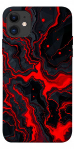 Чехол Black red marble для iPhone 11