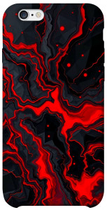 Чохол Black red marble для iPhone 6s (4.7'')