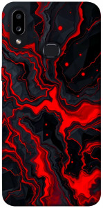 Чехол Black red marble для Galaxy A10s (2019)