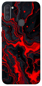 Чехол Black red marble для Galaxy A11 (2020)