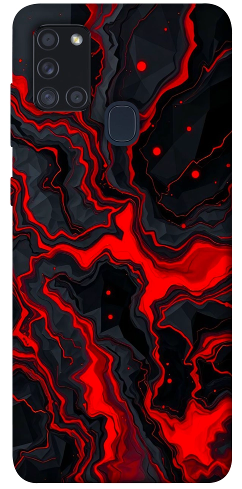 Чехол Black red marble для Galaxy A21s (2020)