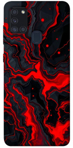 Чехол Black red marble для Galaxy A21s (2020)