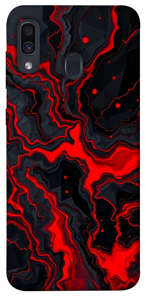 Чехол Black red marble для Galaxy A30 (2019)