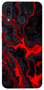 Чехол Black red marble для Samsung Galaxy A20 A205F