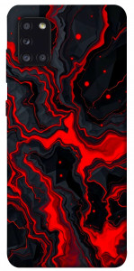 Чехол Black red marble для Galaxy A31 (2020)