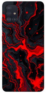 Чохол Black red marble для Galaxy A51 (2020)