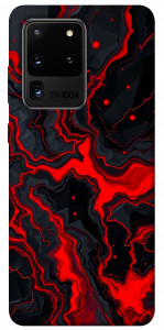Чехол Black red marble для Galaxy S20 Ultra (2020)