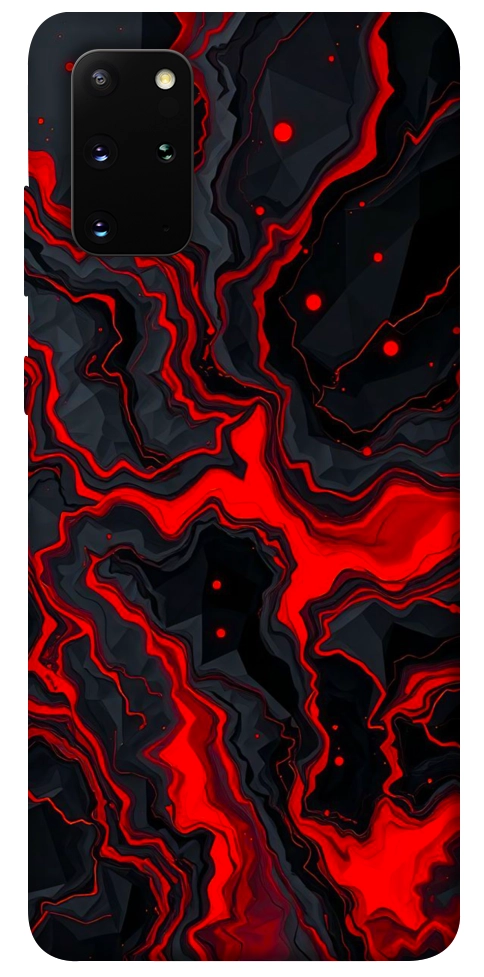 Чехол Black red marble для Galaxy S20 Plus (2020)