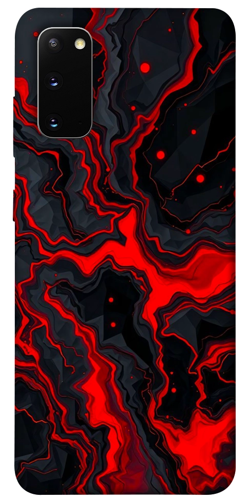 Чехол Black red marble для Galaxy S20 (2020)