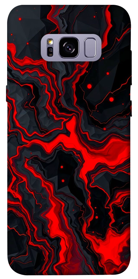 Чехол Black red marble для Galaxy S8+