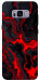 Чехол Black red marble для Galaxy S8+