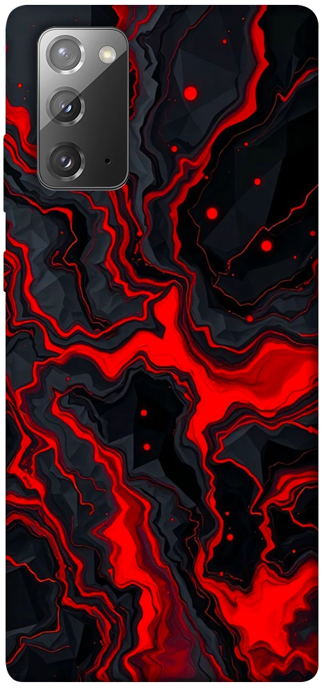 Чехол Black red marble для Galaxy Note 20