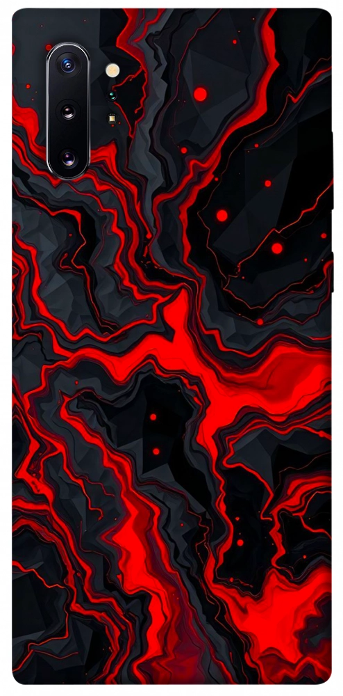 Чохол Black red marble для Galaxy Note 10+ (2019)
