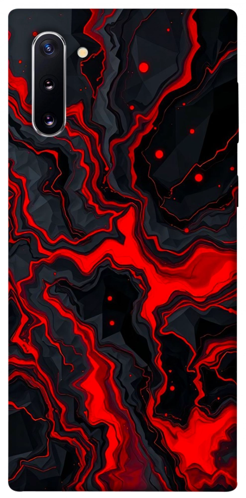 Чохол Black red marble для Galaxy Note 10 (2019)