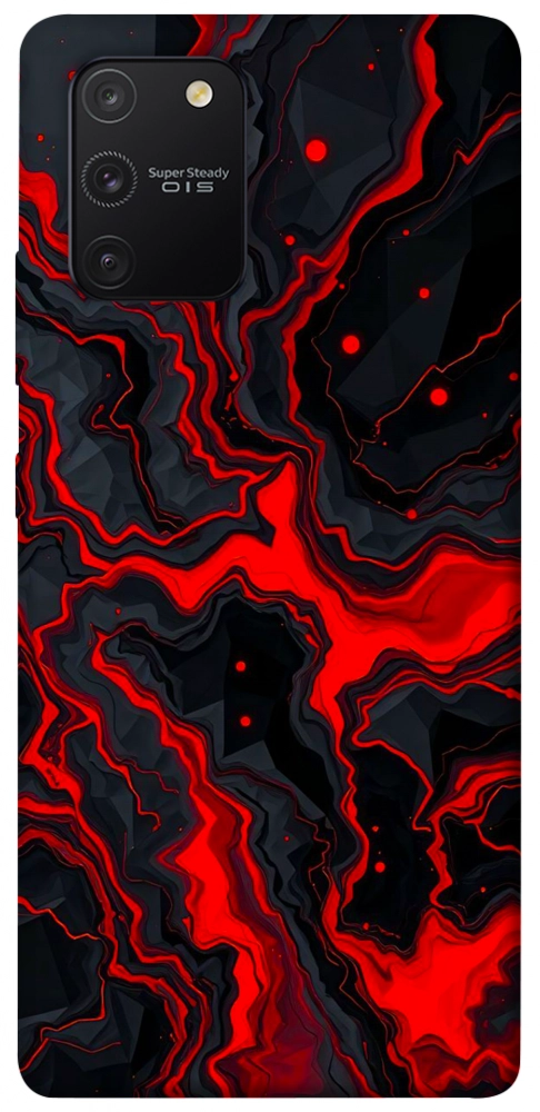 Чехол Black red marble для Galaxy S10 Lite (2020)