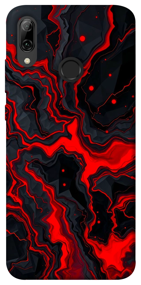 Чехол Black red marble для Huawei P Smart (2019)