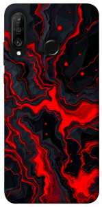Чехол Black red marble для Huawei P30 Lite