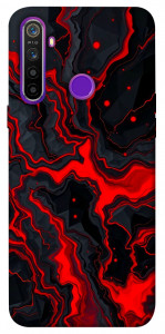 Чехол Black red marble для Realme 5