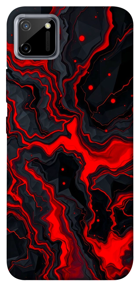 Чохол Black red marble для Realme C11