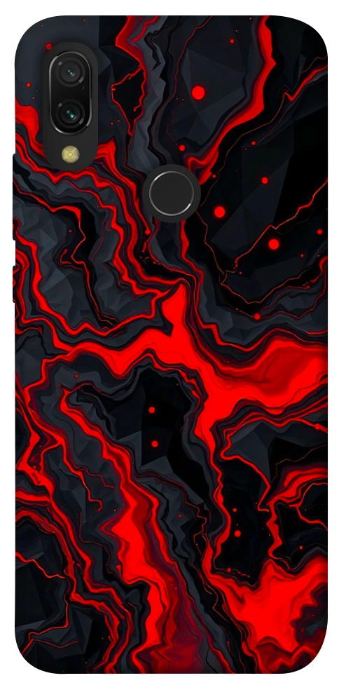Чехол Black red marble для Xiaomi Redmi 7