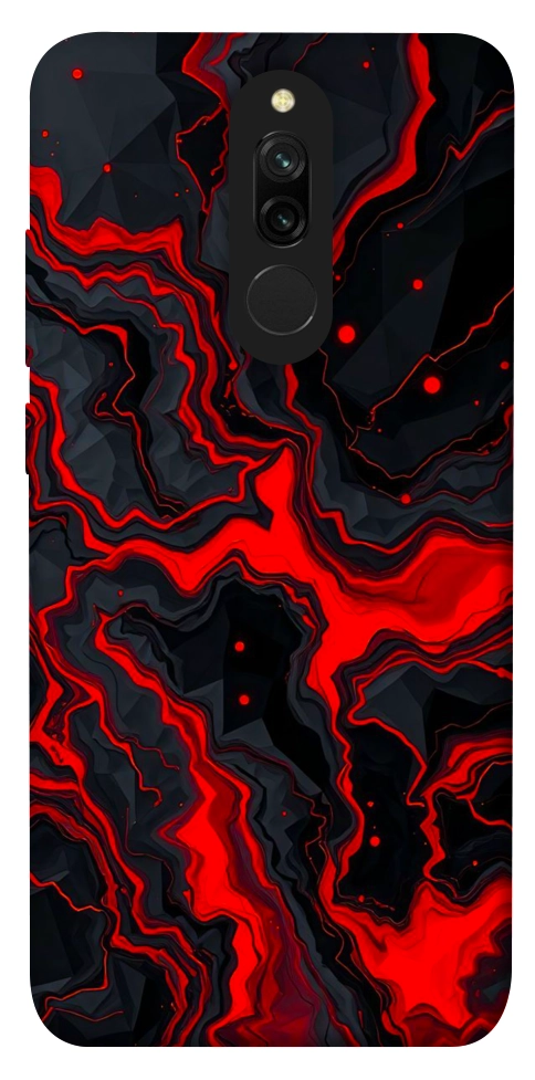 Чехол Black red marble для Xiaomi Redmi 8