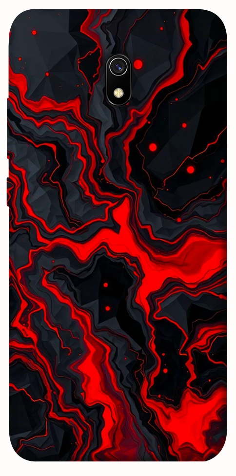 Чехол Black red marble для Xiaomi Redmi 8a
