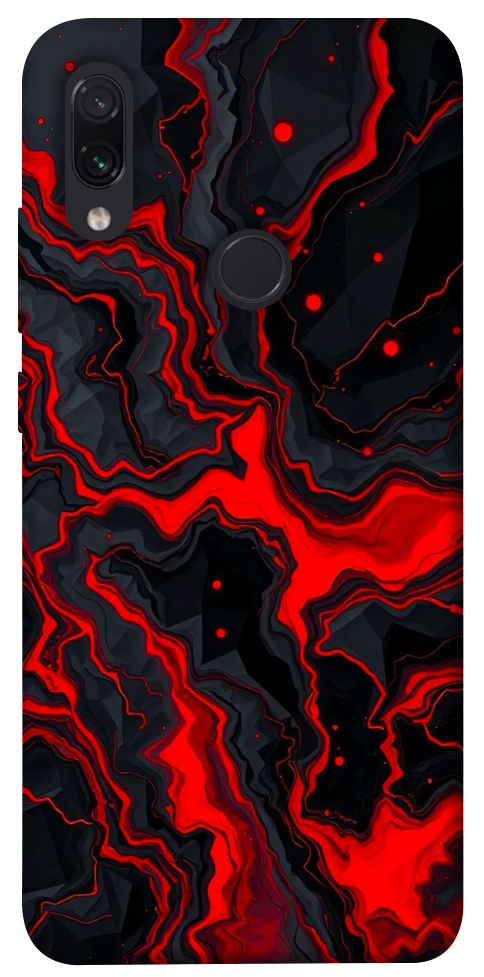 Чехол Black red marble для Xiaomi Redmi Note 7