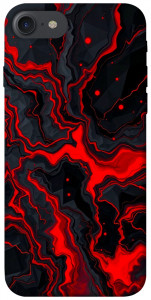 Чехол Black red marble для iPhone 8