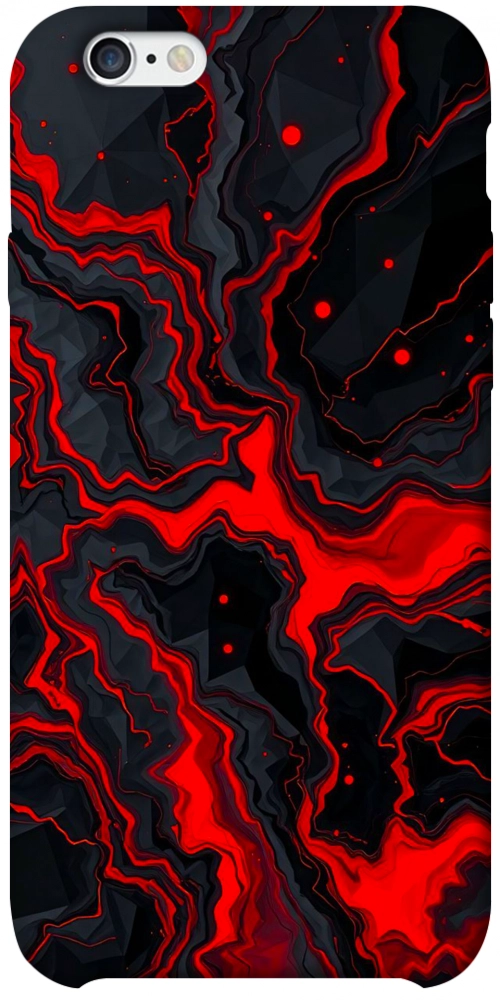 Чехол Black red marble для iPhone 6S Plus