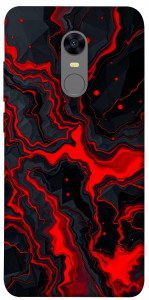 Чехол Black red marble для Xiaomi Redmi 5 Plus