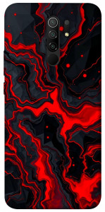Чехол Black red marble для Xiaomi Redmi 9