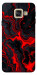 Чехол Black red marble для Galaxy A5 (2017)