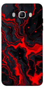 Чехол Black red marble для Galaxy J7 (2016)