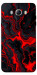 Чехол Black red marble для Galaxy J7 (2016)