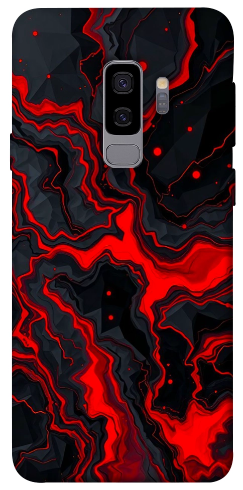 Чехол Black red marble для Galaxy S9+