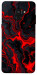 Чехол Black red marble для Galaxy A8 (2018)
