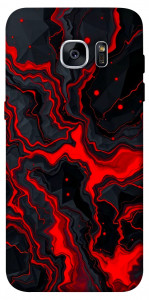 Чохол Black red marble для Galaxy S7 Edge