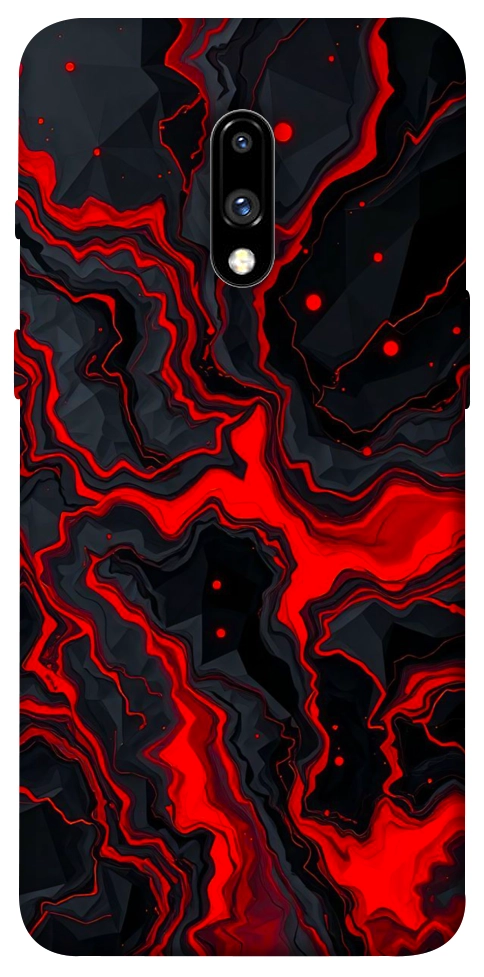 Чехол Black red marble для OnePlus 7