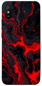Чехол Black red marble для Xiaomi Redmi 9A