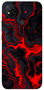 Чехол Black red marble для Xiaomi Redmi 9C