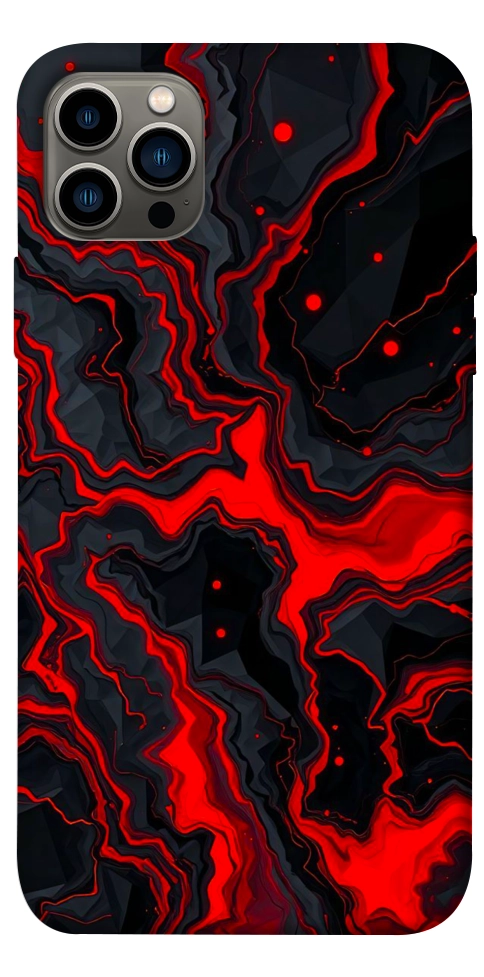 Чехол Black red marble для iPhone 12 Pro