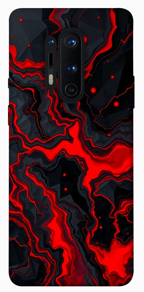 Чохол Black red marble для OnePlus 8 Pro