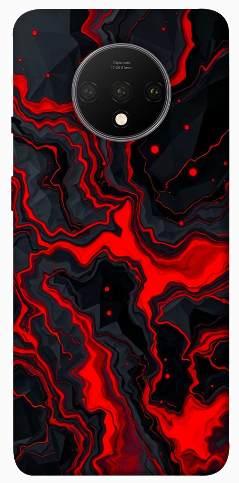 Чехол Black red marble для OnePlus 7T