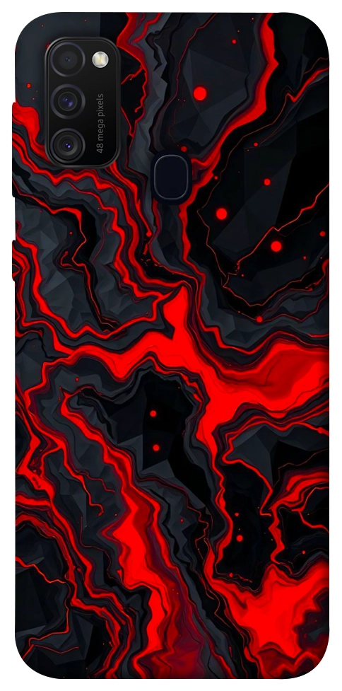 Чехол Black red marble для Galaxy M30s