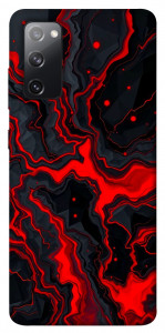 Чохол Black red marble для Galaxy S20 FE